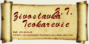 Živoslavka Teokarević vizit kartica